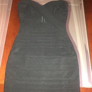 Black strapless mini dress S